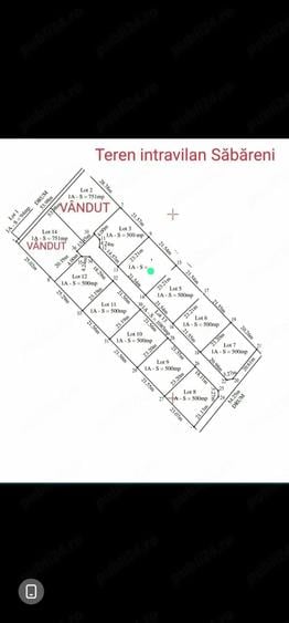 Teren intravilan de vanzare Sabareni | 500 mp | 20.000 - 3