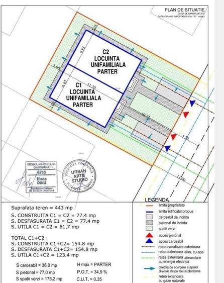 Casă cu 3 camere cu Teren 220 Mp în Central