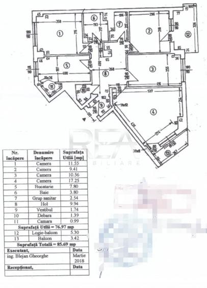 4 camere, 9/10, anvelopat, bloc 1982-Str. Turda - 1
