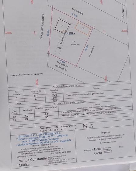 Casă cu 3 camere cu Teren 821 Mp în Măgurele