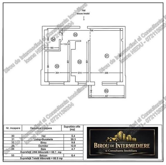 🙋Energia Residence🔸3 Camere Decomandate 65,50m² Finisat Centrala pe Gaze - 1