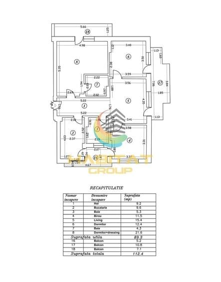Apartament 4 Camere Decomandat 112.4 Mp Bloc Nou Grand Arena - 2