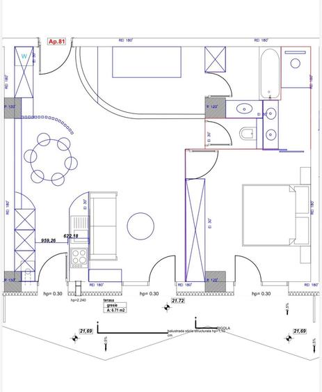 Apartament cu 2 camere în Republicii