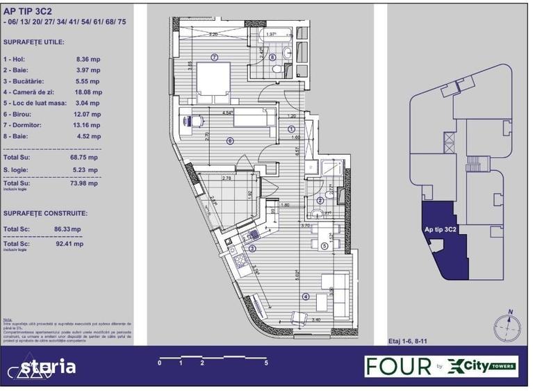 Apartament cu 3 camere decomandat în Circumvalațiunii