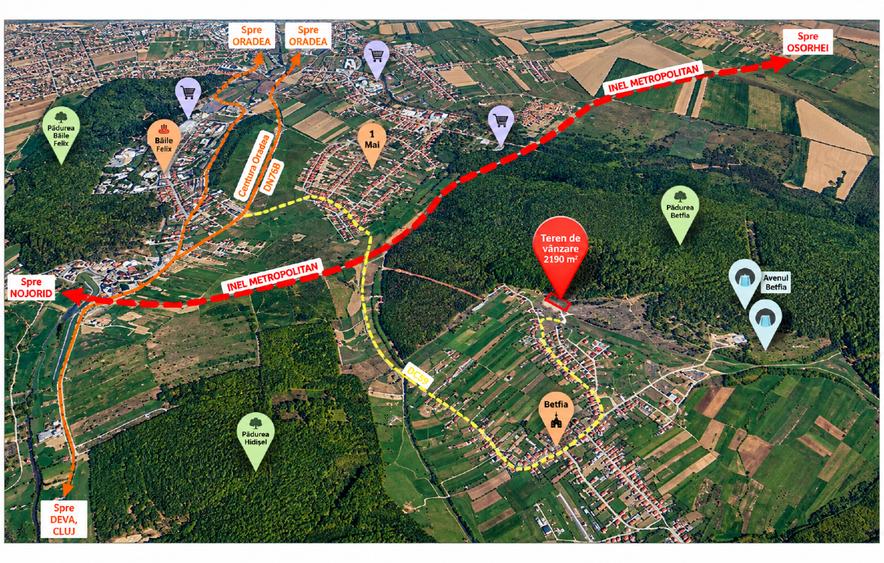 Teren Construcții intravilan de 2190 mp, în Betfia