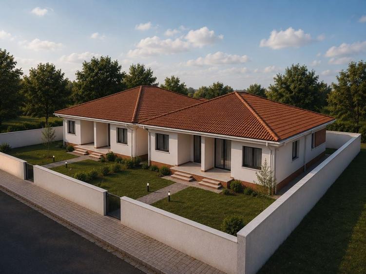 Duplex cu 4 camere cu Canalizare în Moșnița Nouă