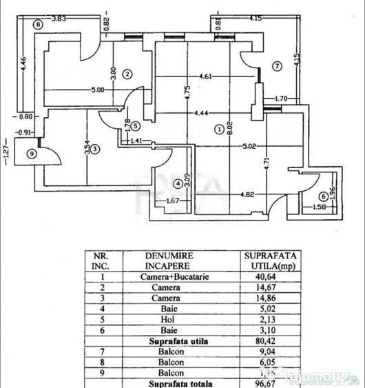 3 camere Avia?iei decomandat, parcare, et. 2, an 2016, 96 m - 8