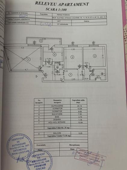 Apartament cu 3 camere decomandat în Central