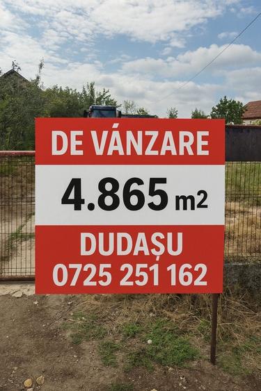 Teren de 4865 mp, în Dudașu