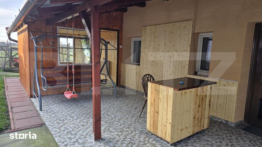 Casă cu 2 camere cu Teren 1000 Mp în Apa