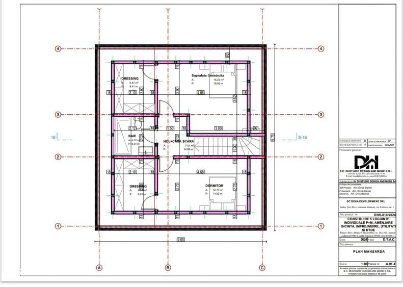 Casa individuala - Tunari - P + M - 5 camere - 2 bai - 165mp - 350mp t - 13