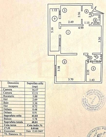 Apartament cu 2 camere semidecomandat, mobilat în Țiglina 2