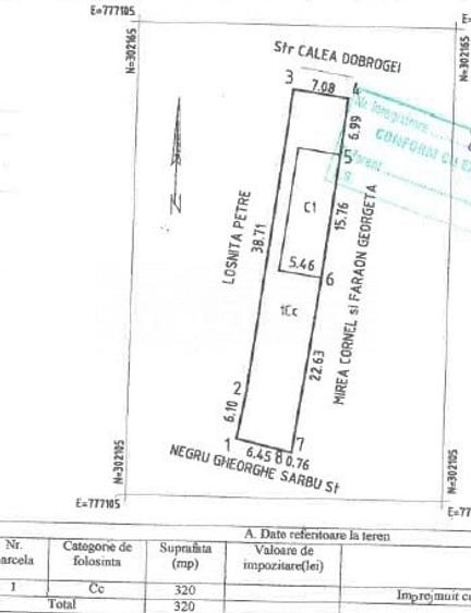 Teren Construcții intravilan de 320 mp, în Valu lui Traian