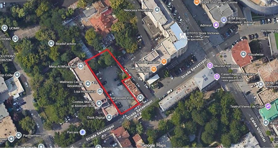 Teren Construcții intravilan de 874 mp, în P-ța Victoriei