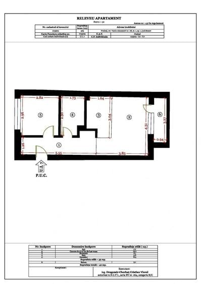 Apartament cu 2 camere în Central