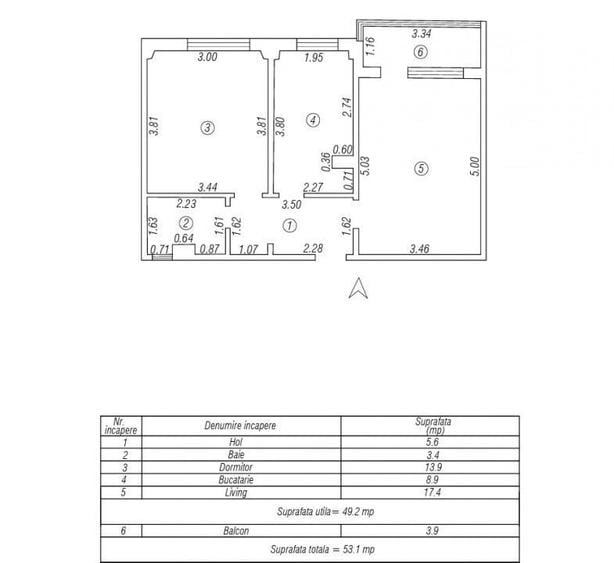 Apartament 2 camere decomandate, Tomis Nord - Boema - 4