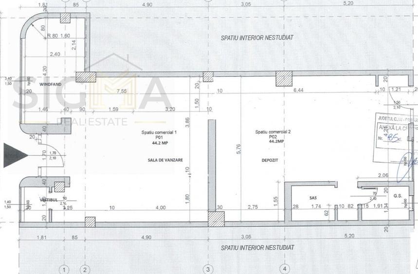 Spațiu comercial, de 88.400001525879 mp, în Între Lacuri
