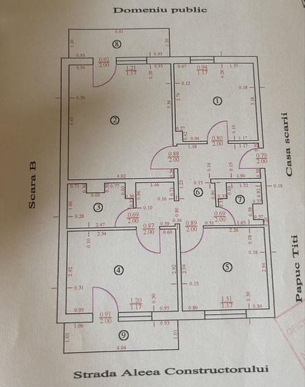 Apartament cu 3 camere decomandat în Central