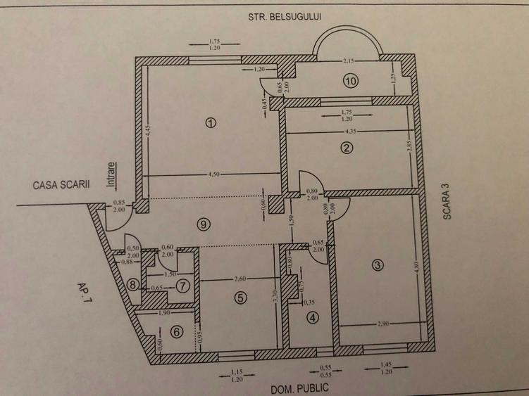 Apartament cu 3 camere decomandat în Orizont