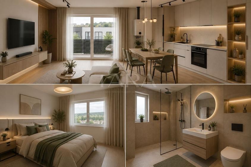 Apartament cu 2 camere semidecomandat în Baciu