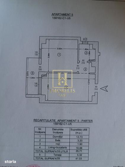 Apartament cu 2 camere în Galata