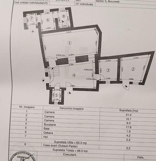Apartament cu 3 camere decomandat în Unirii