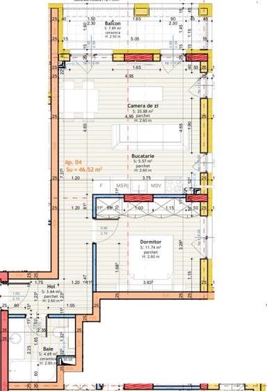 Tineretului! Apartament cu 2 camere 46mp balcon 7mp FINISAT - 9