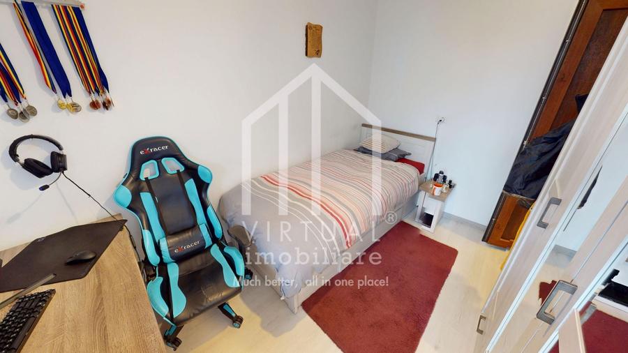 Apartament cu 3 camere semidecomandat, mobilat în Exterior Vest