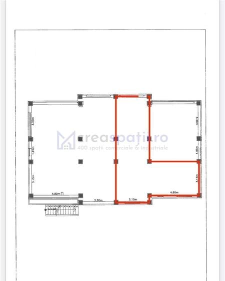 Spațiu comercial, de 56 mp, în Central