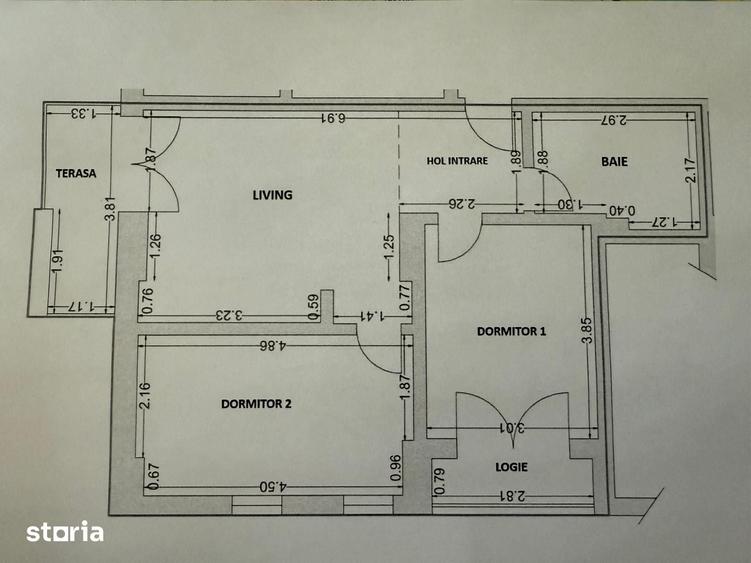 Apartament cu 3 camere în Năvodari