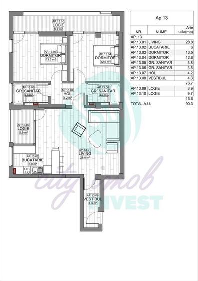 Apartament cu 3 camere în Ștefan cel Mare — fotografia 3