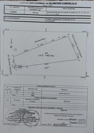 Teren de 1400 mp, în Dulcești