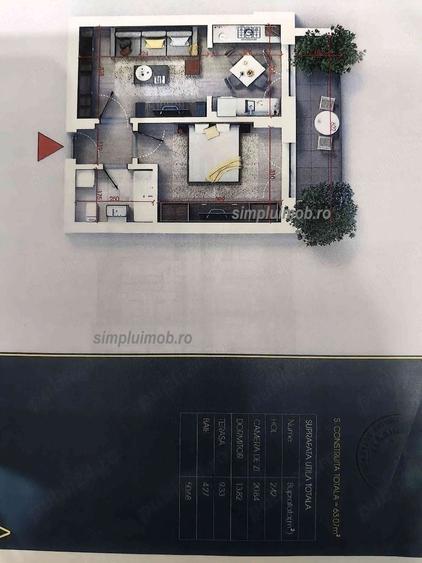 Apartament cu 2 camere decomandat, mobilat în Titan