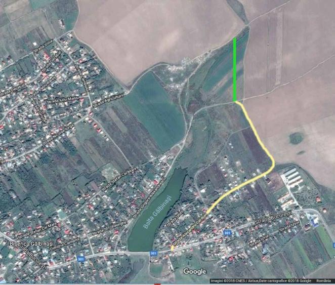 Teren agricol extravilan de 2000 mp, în Gălbinași