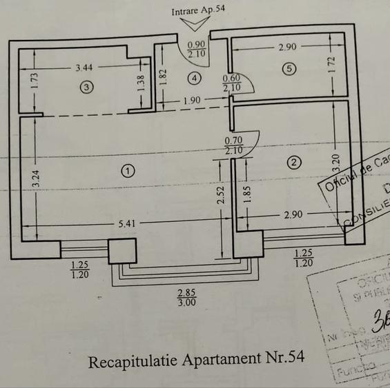Apartament cu 2 camere în Tătărași