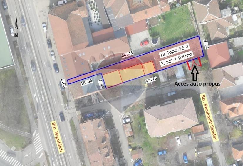 Teren Construcții intravilan de 498 mp, în Central