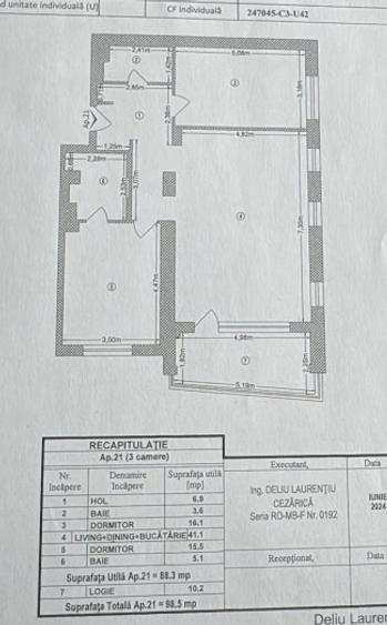 Apartament cu 3 camere decomandat, mobilat în Vitan