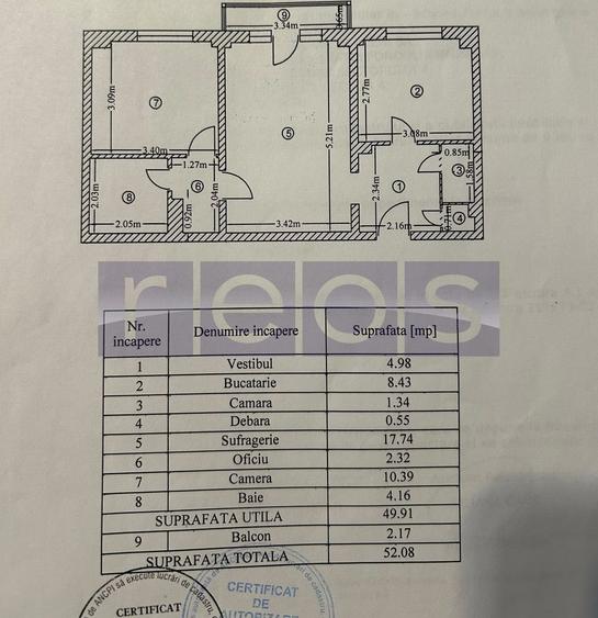 Apartament cu 2 camere semidecomandat, mobilat în Tineretului