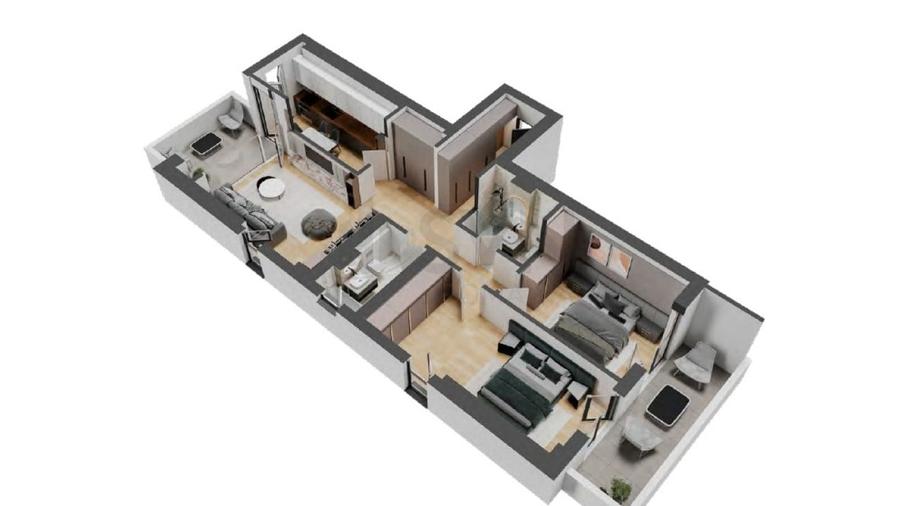 Apartament cu 3 camere decomandat în Pipera