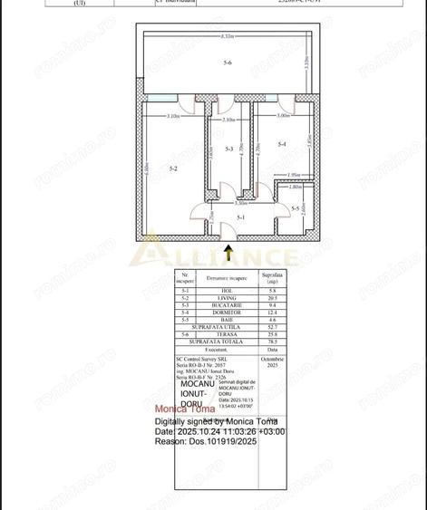 Apartament cu 2 camere decomandat în Metalurgiei