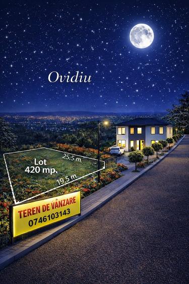 Teren Construcții de 420 mp, în Ovidiu