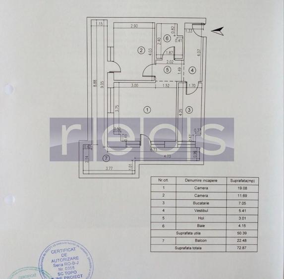 Apartament cu 2 camere decomandat, mobilat în Titan