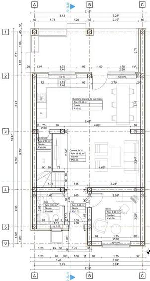 Duplex cu 5 camere cu Canalizare în Chișoda