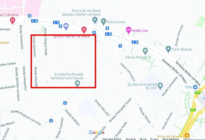 Teren Construcții intravilan de 240 mp, în Eminescu
