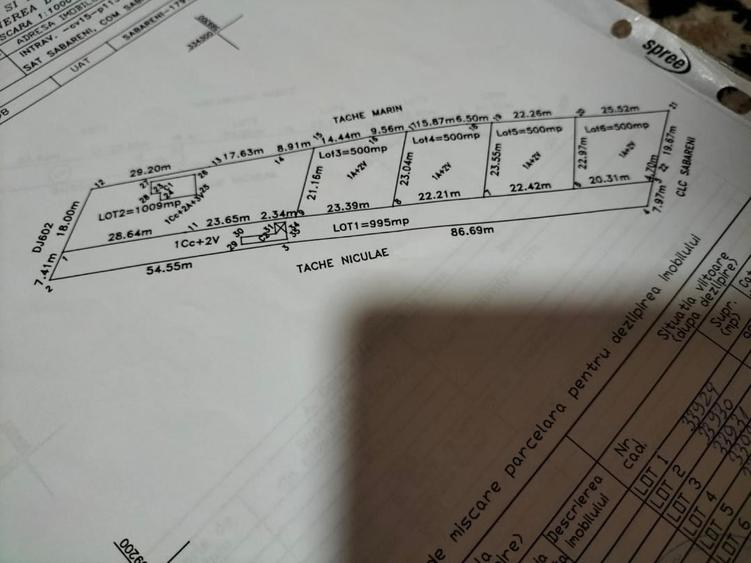 Teren Construcții intravilan de 655 mp, în Săbăreni