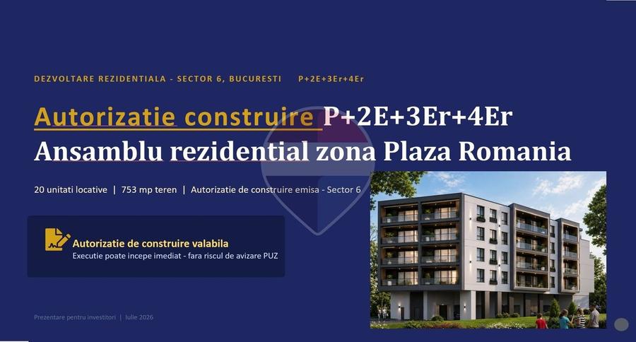Teren Construcții intravilan de 753 mp, în Lujerului