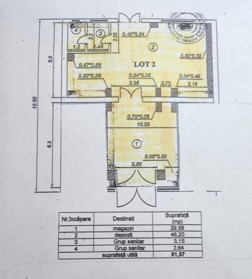 Spațiu comercial, de 82 mp, în Teiul Doamnei