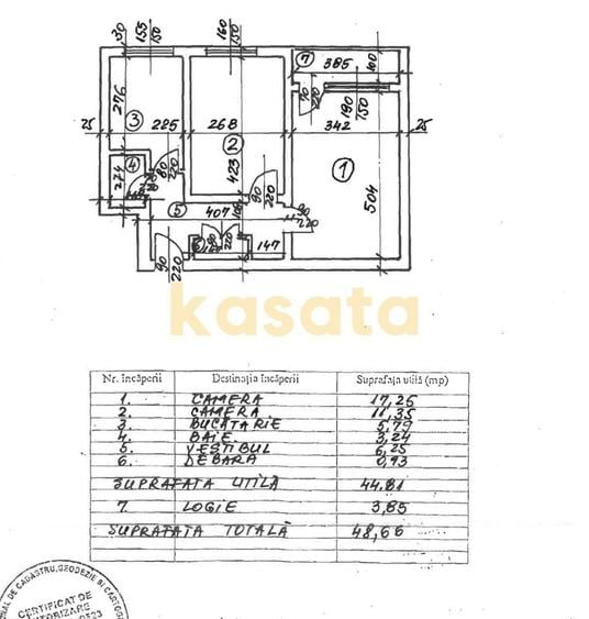 Apartament cu 2 camere decomandat, mobilat în Tei