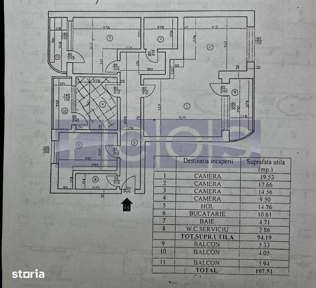 VANZARE 4 CAMERE DECOMANDAT UNIRII -FFANTANI - 15