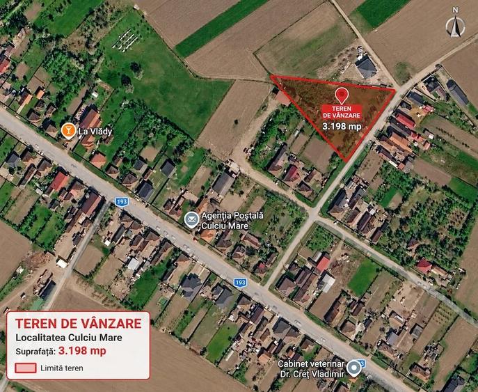 Teren intravilan 32ari Culciu Mare 64 m front aproape de strada principala - 2